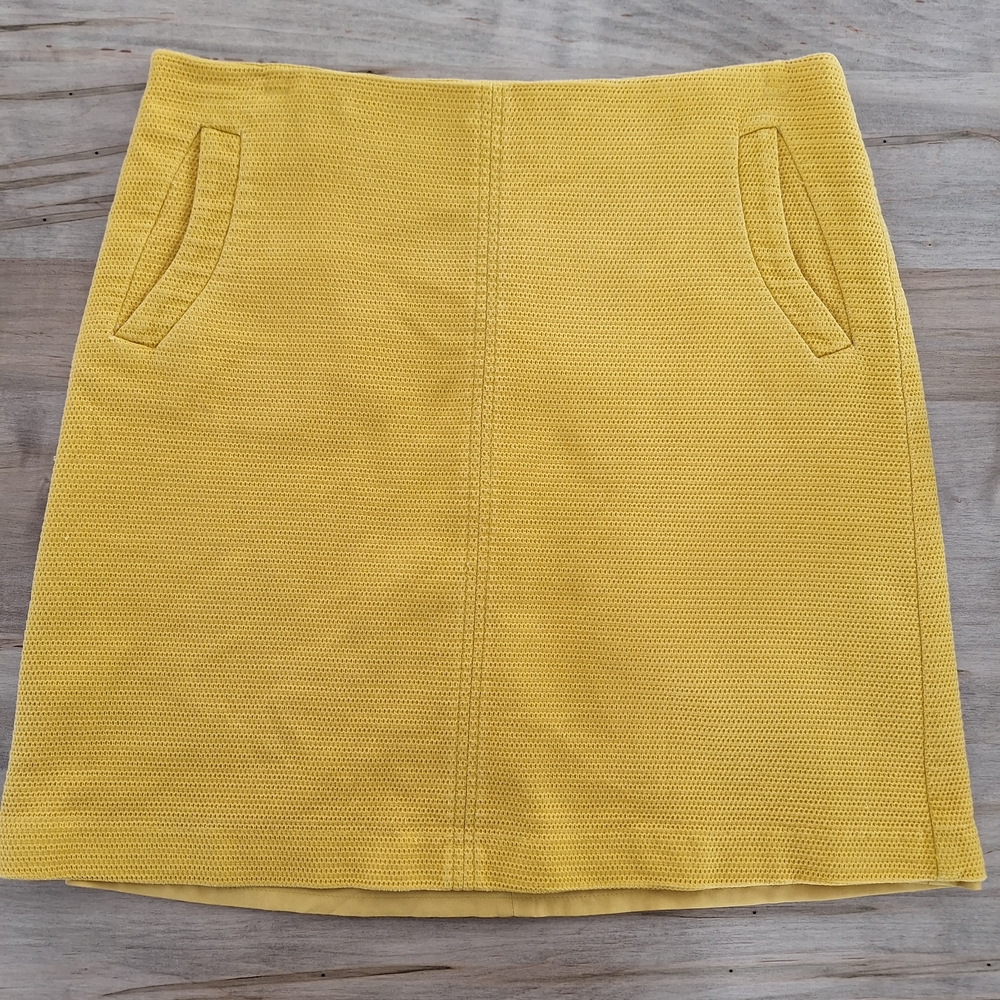Ann Taylor Vibrant Yellow Mini Skirt